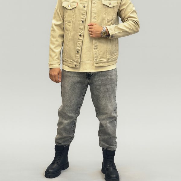 شلوار جین آبی راسته ذغالی اسپرت کد 12۰۰۲